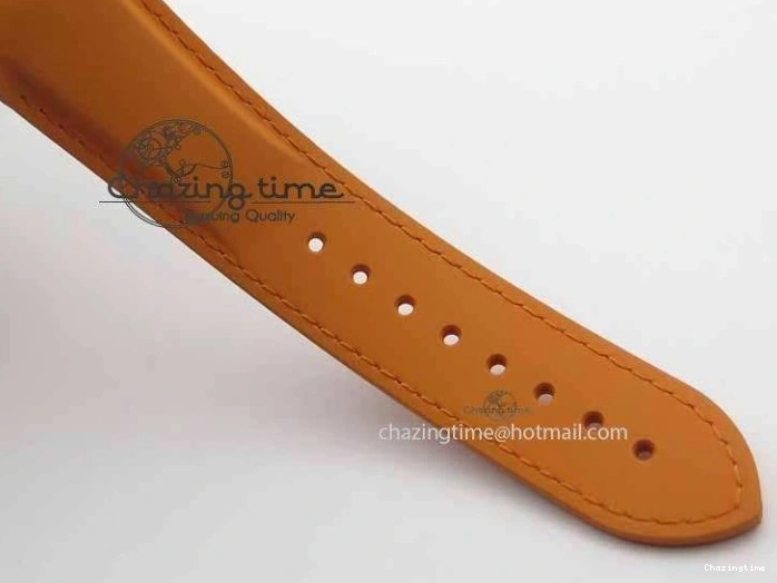 0513 Planet Ocean Master Chrono 45mm SS OM 1:1 Best Edition Black Dial On Orange Rubber Strap A Attractive 8170